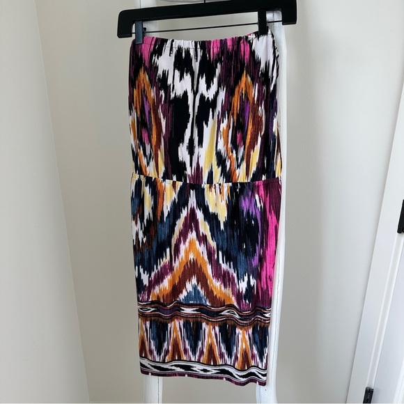 Single Dress Multicolored Strapless Tube Top Dress Size Large - Picture 1 of 9